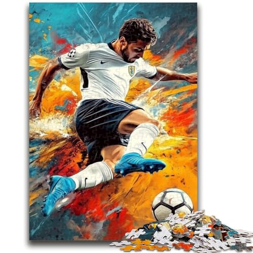 1000-teiliges Puzzle für Erwachsene und Jugendliche, Fußballspieler-Puzzle für Erwachsene, Heimdekorationsspielzeug für Kinder ab 14 Jahren (75x50cm) von GKJPOXZJ