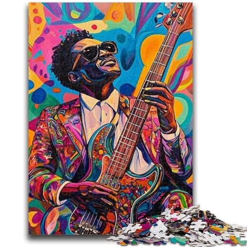 1000-teiliges Puzzle für Erwachsene und Jugendliche, Gitarre Spielen, 1000 Teile für Erwachsene, anspruchsvolles Spiel, ganze Familie (75x50cm) von GKJPOXZJ