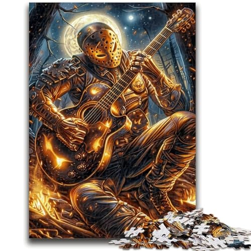 1000-teiliges Puzzle für Erwachsene und Jugendliche, Gitarre Spielen unter den Sternen, 1000 Teile für Teenager, Quizspiel ganze Familie (38x26cm) von GKJPOXZJ