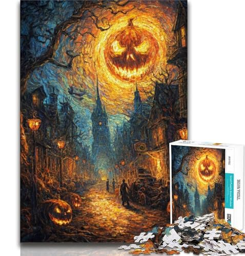 1000-teiliges Puzzle für Erwachsene und Jugendliche, Halloween-Skelettlandschaft, Lernspielzeug, Familienspiele, Lernspiel für Geburtstag, Weihnachten, 38x26cm von GKJPOXZJ
