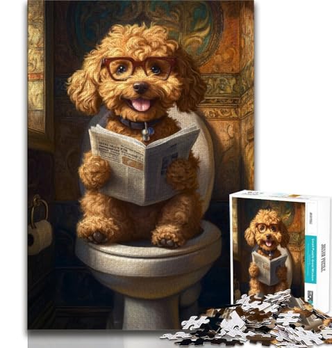 1000-teiliges Puzzle für Erwachsene und Jugendliche, Happy Goldendoodle, Spielzeug, Lernspiele, Stressabbau, Eltern-Kind-Interaktion, 75x50cm von GKJPOXZJ