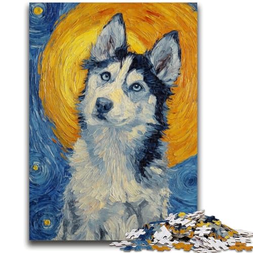 1000-teiliges Puzzle für Erwachsene und Jugendliche, Husky-Puzzles für Erwachsene, Lernspielzeug und Spiele für Erwachsene und Jugendliche (50x75cm) von GKJPOXZJ