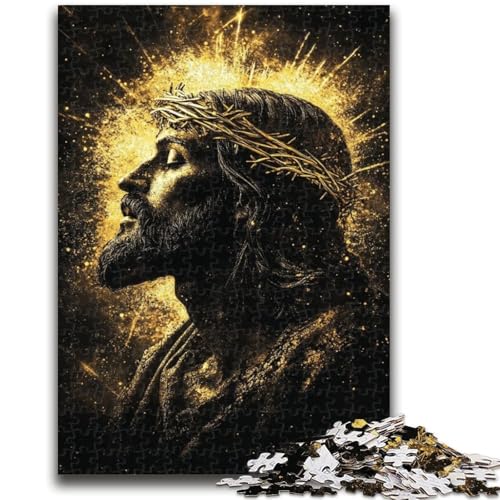 1000-teiliges Puzzle für Erwachsene und Jugendliche, Jesus-Puzzle für Erwachsene, Quizspiel, Wanddekoration, einzigartige Geburtstags (75x50cm) von GKJPOXZJ