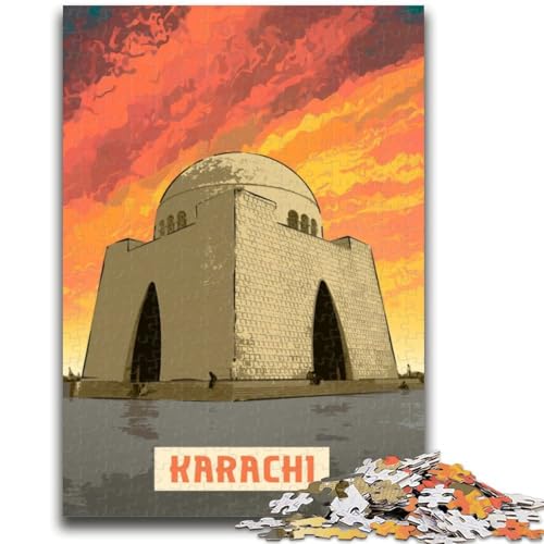 1000-teiliges Puzzle für Erwachsene und Jugendliche, Karachi-Puzzles für Erwachsene, Lernspielzeug und Spiele für Erwachsene und Jugendliche (50x75cm) von GKJPOXZJ