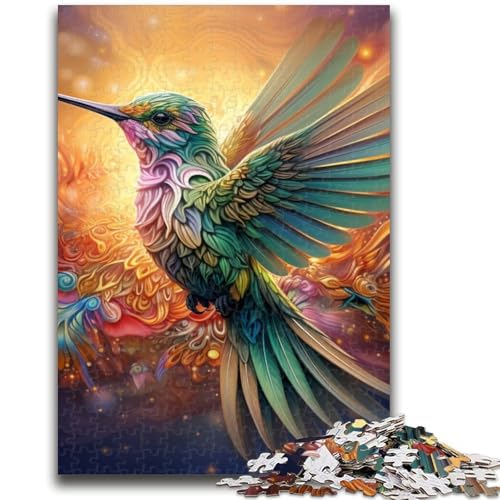 1000-teiliges Puzzle für Erwachsene und Jugendliche, Kolibri-Kunstpuzzles für Teenager, Wichtelgeschenke für Kinder ab 14 Jahren (26x38cm) von GKJPOXZJ