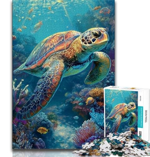 1000-teiliges Puzzle für Erwachsene und Jugendliche, Meeresschildkröten, Spielzeug, Lernspiele, Stressabbau, tolle Geschenke und Spielzeuge, 75x50cm 1000-teiliges Puzzle für Erwachsene und Jugendliche, Meeresschildkröten, Spielzeug, Lernspiele, Stressabbau, tolle Geschenke und Spielzeuge, 75x50cm von GKJPOXZJ