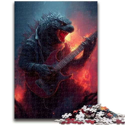 1000-teiliges Puzzle für Erwachsene und Jugendliche, Monster spielt Gitarre, Puzzle für Erwachsene, Lernspielzeug und Spiele für Erwachsene und Jugendliche (26x38cm) von GKJPOXZJ