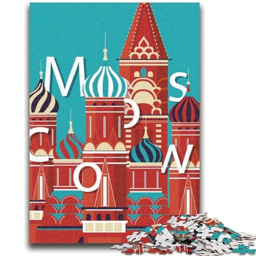 1000-teiliges Puzzle für Erwachsene und Jugendliche, Moskau-Puzzles für Teenager, Wichtelgeschenke für Kinder ab 14 Jahren (50x75cm) von GKJPOXZJ