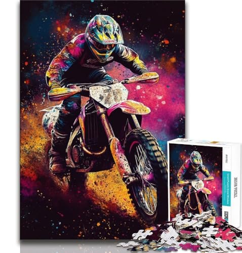 1000-teiliges Puzzle für Erwachsene und Jugendliche, Motorrad, Lernspiele, Heimdekoration, Lernspiel für Geburtstag, Weihnachten, 75x50cm von GKJPOXZJ