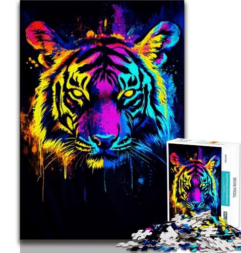 1000-teiliges Puzzle für Erwachsene und Jugendliche, Neontiger, Spielzeug, Lernspiele, Stressabbau, tolle Geschenke und Spielzeuge, 75x50cm 1000-teiliges Puzzle für Erwachsene und Jugendliche, Neontiger, Spielzeug, Lernspiele, Stressabbau, tolle Geschenke und Spielzeuge, 75x50cm von GKJPOXZJ