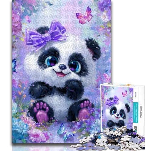 1000-teiliges Puzzle für Erwachsene und Jugendliche, Panda, Lernspiele, Heimdekoration, Lernspiel für Geburtstag, Weihnachten, 38x26cm von GKJPOXZJ