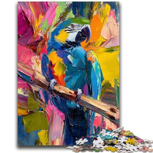 1000-teiliges Puzzle für Erwachsene und Jugendliche, Papageien-Ölgemälde-Puzzles, anspruchsvolle Spielgeschenke, ganze Familie (50x75cm) von GKJPOXZJ