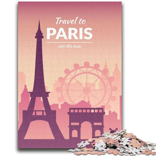 1000-teiliges Puzzle für Erwachsene und Jugendliche, Paris-Puzzle für Erwachsene, Lernspielzeug und Spiele für Erwachsene und Jugendliche (26x38cm) von GKJPOXZJ