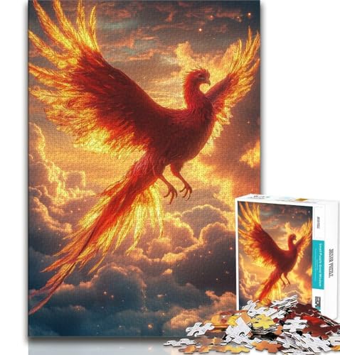 1000-teiliges Puzzle für Erwachsene und Jugendliche, Phoenix, Lernspiele, Heimdekoration, Lernspiel für Geburtstag, Weihnachten, 38x26cm von GKJPOXZJ