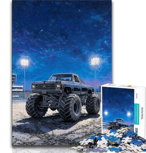 1000-teiliges Puzzle für Erwachsene und Jugendliche, Psychedelic Monster Truck, für Lernspiele, Herausforderungen, Spielzeug, als Geschenk für die ganze Familie, 75x50cm 1000-teiliges Puzzle für Erwachsene und Jugendliche, Psychedelic Monster Truck, für Lernspiele, Herausforderungen, Spielzeug, als Geschenk für die ganze Familie, 75x50cm von GKJPOXZJ
