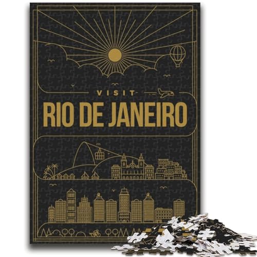 1000-teiliges Puzzle für Erwachsene und Jugendliche, Rio de Janeiro, Brasilien, Puzzles für Teenager, Quizspiel, Wanddekoration, einzigartige Geburtstags (26x38cm) von GKJPOXZJ