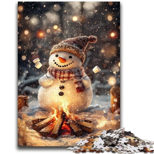 1000-teiliges Puzzle für Erwachsene und Jugendliche, Schneemann-Puzzle für Erwachsene, Heimdekorationsspielzeug für Kinder ab 14 Jahren (26x38cm) von GKJPOXZJ