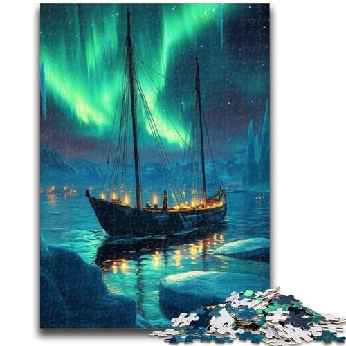 1000-teiliges Puzzle für Erwachsene und Jugendliche, Segeln unter der Aurora, Lernspiele, Heimdekoration, Geburtstagsgeschenk, Geschenke, Wandkunst, (50x75cm) von GKJPOXZJ