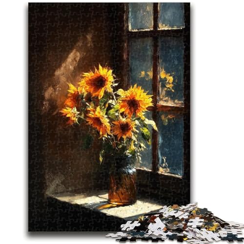 1000-teiliges Puzzle für Erwachsene und Jugendliche, Sonnenblume, 1000 Teile für Jugendliche, Quizspiel ganze Familie (75x50cm) von GKJPOXZJ