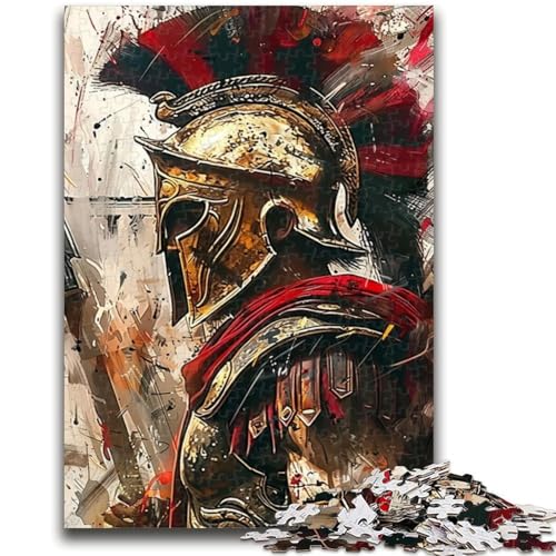 1000-teiliges Puzzle für Erwachsene und Jugendliche, Spartanischer Krieger, Malpuzzle für Teenager, Familienspiel zum Stressabbau, schwierige Herausforderung, geeignet für Paare (38x26cm) von GKJPOXZJ