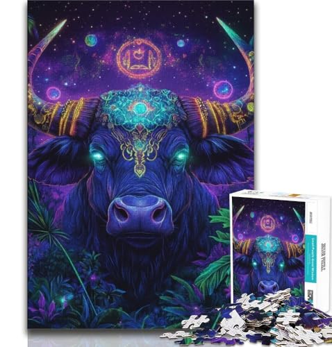 1000-teiliges Puzzle für Erwachsene und Jugendliche, Stiergöttin, Lernspiele, Heimdekoration, Lernspiel für Geburtstag, Weihnachten, 38x26cm von GKJPOXZJ