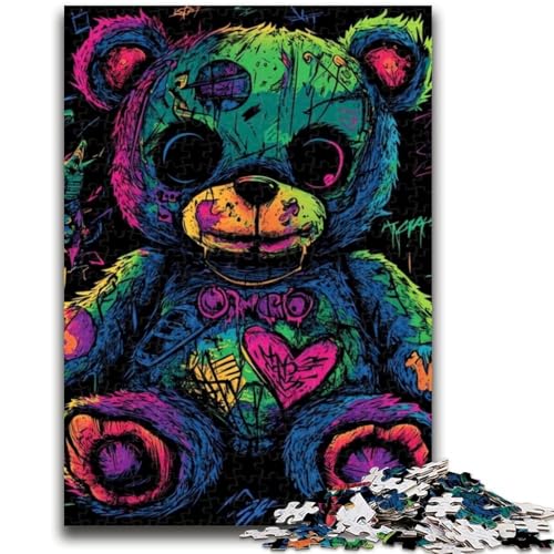 1000-teiliges Puzzle für Erwachsene und Jugendliche, Teddybär-Puzzle für Erwachsene, Lernspielzeug und Spiele für Erwachsene und Jugendliche, (50x75cm) von GKJPOXZJ