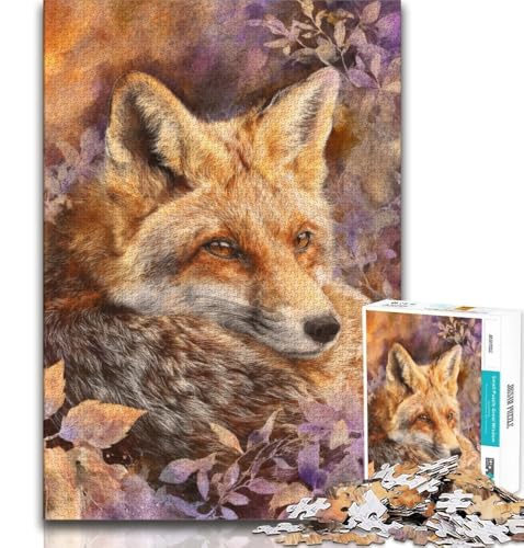 1000-teiliges Puzzle für Erwachsene und Jugendliche, Tierfuchs, Stressabbau, Staycation, Zeitvertreib, Eltern-Kind-Interaktion, 38x26cm 1000-teiliges Puzzle für Erwachsene und Jugendliche, Tierfuchs, Stressabbau, Staycation, Zeitvertreib, Eltern-Kind-Interaktion, 38x26cm von GKJPOXZJ