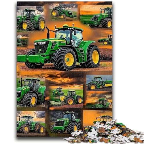 1000-teiliges Puzzle für Erwachsene und Jugendliche, Traktor-Collage, 1000-teiliges Puzzle, Klassische Lernspiele, schöne Dekoration (50x75cm) von GKJPOXZJ