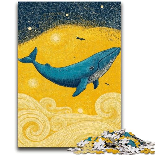 1000-teiliges Puzzle für Erwachsene und Jugendliche, Wal-Puzzle für Erwachsene, Lernspielzeug und Spiele für Erwachsene und Jugendliche (50x75cm) von GKJPOXZJ