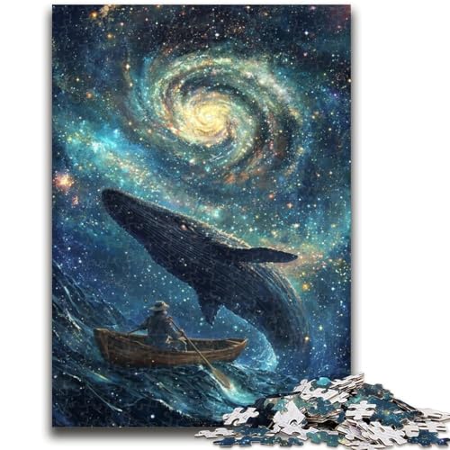 1000-teiliges Puzzle für Erwachsene und Jugendliche, Wale im Weltraum, 1000 Teile für Teenager, tolles Geschenk für die ganze Familie, ab 14 Jahren (38x26cm) von GKJPOXZJ
