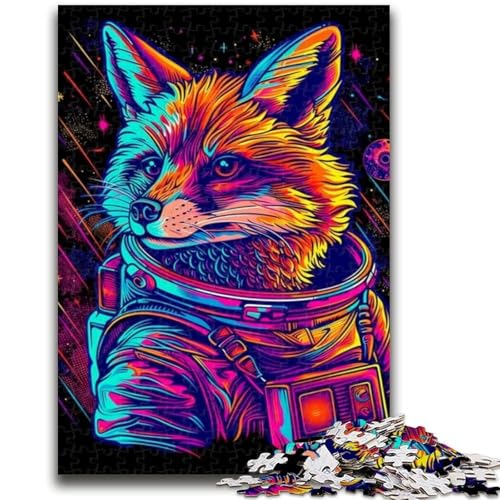 1000-teiliges Puzzle für Erwachsene und Jugendliche, Weltraum-Astronauten-Fuchs-Puzzles, Lernspiele, DIY-Spielzeug, tolle Geschenke und Spielzeuge, (38x26cm) von GKJPOXZJ