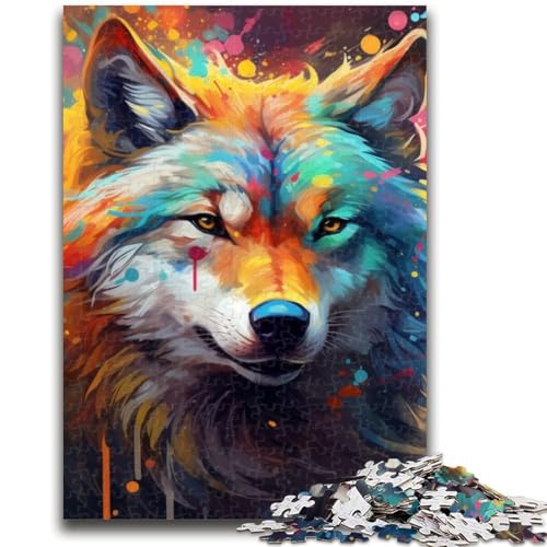 1000-teiliges Puzzle für Erwachsene und Jugendliche, Wolfspuzzles für Teenager, Wichtelgeschenke für Kinder ab 14 Jahren (50x75cm) von GKJPOXZJ