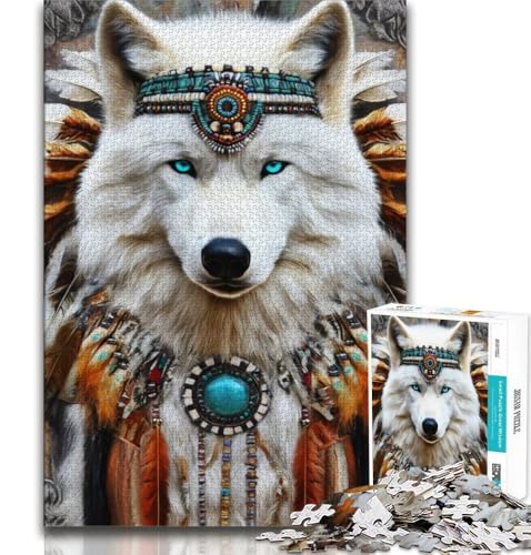 1000-teiliges Puzzle für Erwachsene und Jugendliche, Wolfstotem, Lernspiele, Heimdekoration, Lernspiel für Geburtstag, Weihnachten, 38x26cm von GKJPOXZJ