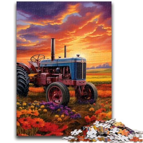 1000-teiliges Puzzle für Erwachsene und Jugendliche, bunter Traktor, 1000-teiliges Puzzle, Quizspiel, Wanddekoration, einzigartige Geburtstags (50x75cm) von GKJPOXZJ