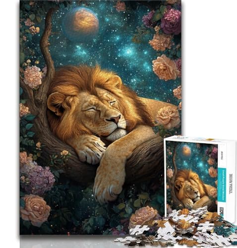 1000-teiliges Puzzle für Erwachsene und Jugendliche, majestätischer Löwe, friedlich, für Lernspiele, Herausforderungen, Spielzeug, Geschenk für die ganze Familie, 38x26cm 1000-teiliges Puzzle für Erwachsene und Jugendliche, majestätischer Löwe, friedlich, für Lernspiele, Herausforderungen, Spielzeug, Geschenk für die ganze Familie, 38x26cm von GKJPOXZJ