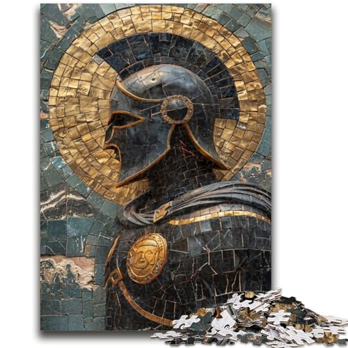 1000-teiliges Puzzle für Erwachsene und Jugendliche, mittelalterlicher majestätischer Ritter, 1000 Teile für Jugendliche, Quizspiel ganze Familie (38x26cm) von GKJPOXZJ