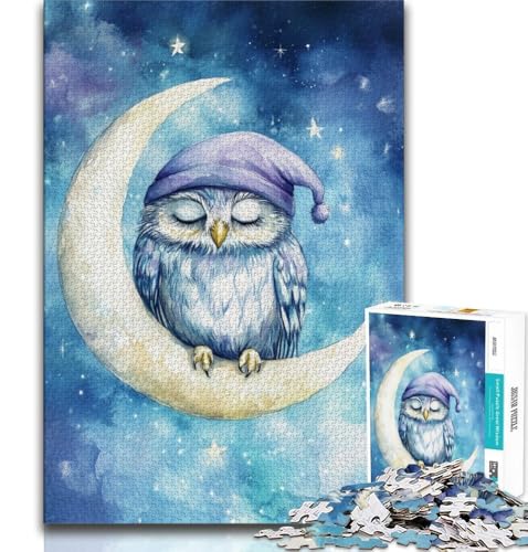 1000-teiliges Puzzle für Erwachsene und Jugendliche, schlafende Eule, dekomprimierendes intellektuelles Lernspielzeug, Geburtstagsgeschenk, Geschenke, 75x50cm 1000-teiliges Puzzle für Erwachsene und Jugendliche, schlafende Eule, dekomprimierendes intellektuelles Lernspielzeug, Geburtstagsgeschenk, Geschenke, 75x50cm von GKJPOXZJ