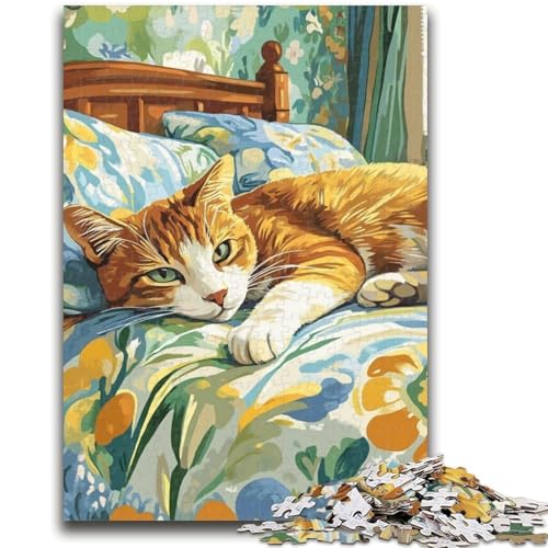 1000-teiliges Puzzle für Erwachsene und Jugendliche, schlafende Katze, Erwachsenenpuzzle, Lernspielzeug und Spiele für Erwachsene und Jugendliche, (38x26cm) von GKJPOXZJ