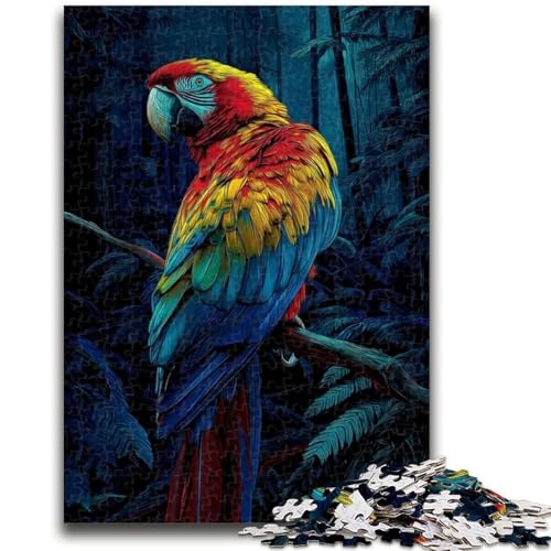 1000-teiliges Puzzle für Erwachsene und Jugendliche, schöner Papagei, Lernspiele für die ganze Familie, Heimdekoration, Geschenk (38x26cm) von GKJPOXZJ