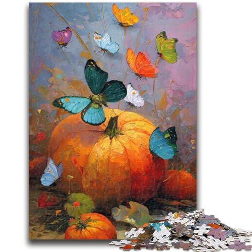1000-teiliges Puzzle für Erwachsene und Jugendliche,Kürbisse und Blaue Schmetterlinge,1000 Teile für Erwachsene,anspruchsvolles Spielspielzeug,Wanddekoration,einzigartige Geburtstags- und 1000-teiliges Puzzle für Erwachsene und Jugendliche,Kürbisse und Blaue Schmetterlinge,1000 Teile für Erwachsene,anspruchsvolles Spielspielzeug,Wanddekoration,einzigartige Geburtstags- und von GKJPOXZJ