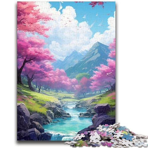 1000-teiliges Puzzle für Erwachsene und Jugendliche „Springs in The Lake“-Puzzles für Jugendliche mit passendem Poster und Quizblatt für Kinder ab 14 Jahren (26x38cm) von GKJPOXZJ