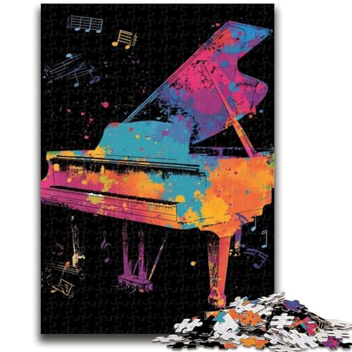 1000-teiliges Puzzle für Erwachsene und Jugendliche Aquarell-Klavierpuzzle für Teenager, ganze Familie ab 14 Jahren (75x50cm) von GKJPOXZJ