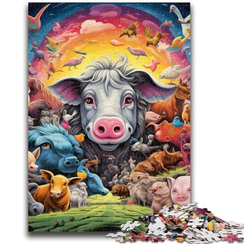 1000-teiliges Puzzle für Erwachsene und Jugendliche Bauernhoftier-Puzzle für Teenager, ganze Familie ab 14 Jahren (26x38cm) von GKJPOXZJ