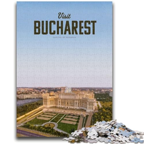 1000-teiliges Puzzle für Erwachsene und Jugendliche Besuchen Sie Bukarest Puzzles für Teenager, Quizspiel, Wanddekoration, einzigartige Geburtstags (50x75cm) von GKJPOXZJ