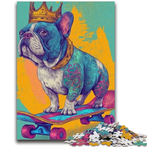 1000-teiliges Puzzle für Erwachsene und Jugendliche Französische Bulldogge,Skateboard-Puzzles für Teenager Lebendiges und einzigartiges Design Entspannendes und herausforderndes Puzzle-Erlebnis 1000-teiliges Puzzle für Erwachsene und Jugendliche Französische Bulldogge,Skateboard-Puzzles für Teenager Lebendiges und einzigartiges Design Entspannendes und herausforderndes Puzzle-Erlebnis von GKJPOXZJ