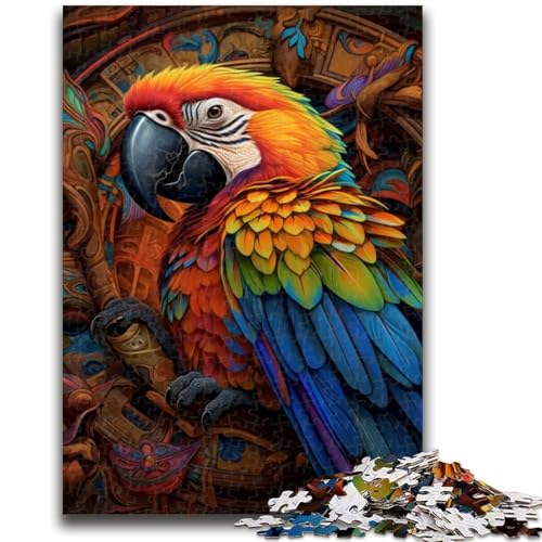 1000-teiliges Puzzle für Erwachsene und Jugendliche Kunst-Papageien-Puzzles für Teenager, lehrreich ganze Familie (50x75cm) von GKJPOXZJ