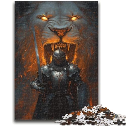 1000-teiliges Puzzle für Erwachsene und Jugendliche Löwen- und Ritterpuzzle für Teenager, ganze Familie ab 14 Jahren (26x38cm) von GKJPOXZJ