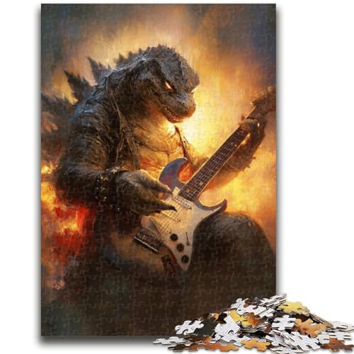 1000-teiliges Puzzle für Erwachsene und Jugendliche Monster spielt Gitarre Puzzles für Teenager, Denksportaufgabe – Geburtstagsgeschenk für Männer (26x38cm) von GKJPOXZJ