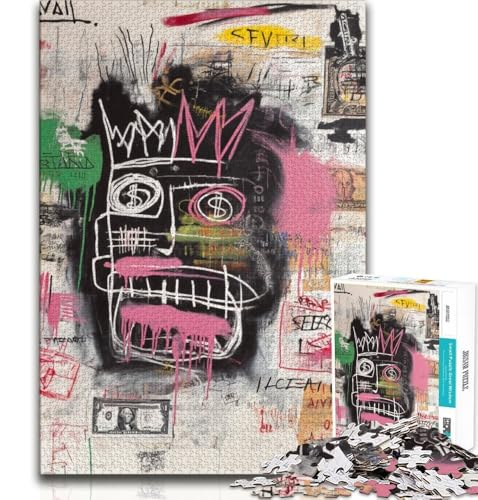 1000-teiliges Puzzle für Erwachsene und Jugendliche im Basquiat-Stil, Lernspielzeug, Familienspiele, geeignet als Schreibtischdekoration, 38x26cm von GKJPOXZJ