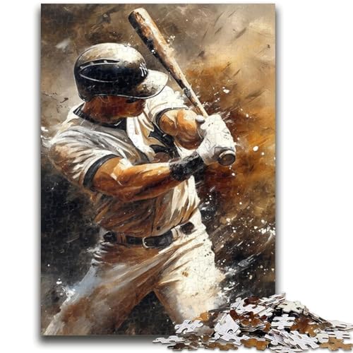1000-teiliges Puzzle für Erwachsene und Teenager, Baseballspieler-Puzzles für Teenager, Stressabbau, Urlaub zu Hause, Zeit totschlagen, Liebe zwischen Paaren stärken, (38x26cm) von GKJPOXZJ